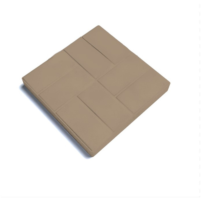 Квадратная тротуарная плитка 400х400х40 паркет Бежевый